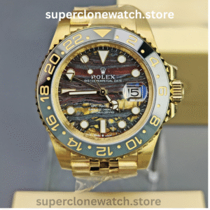 Rolex Super Clone Watches 1:1 GMT Master II 18k Gold 126718GRNR-0002 Jubilee 3285 Movement