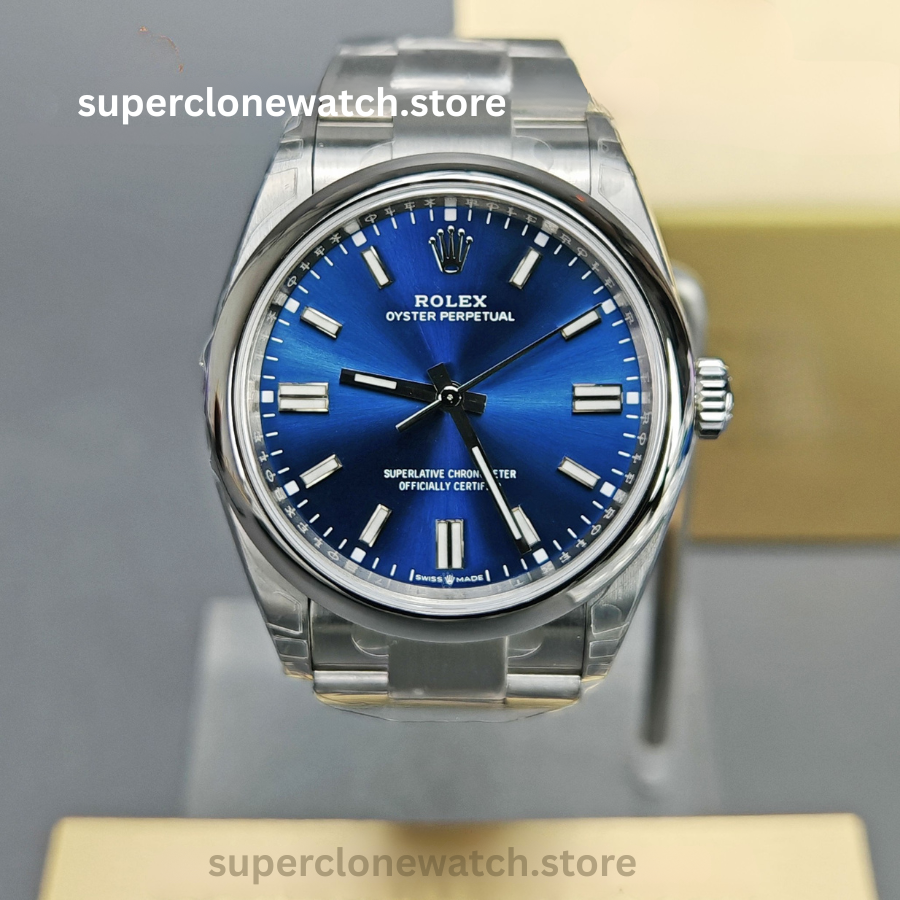 Rolex Super Clone Watches 1:1 Oyster Perpetual Blue Dial 36mm M126000-0003 3230 Movement