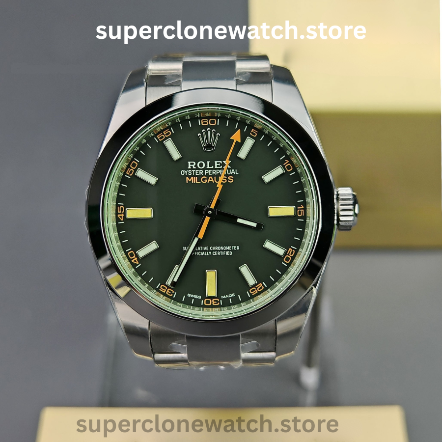 Rolex Super Clone Watches 1:1 Milgauss Black Dial M116400GV-0001 3131 Movement