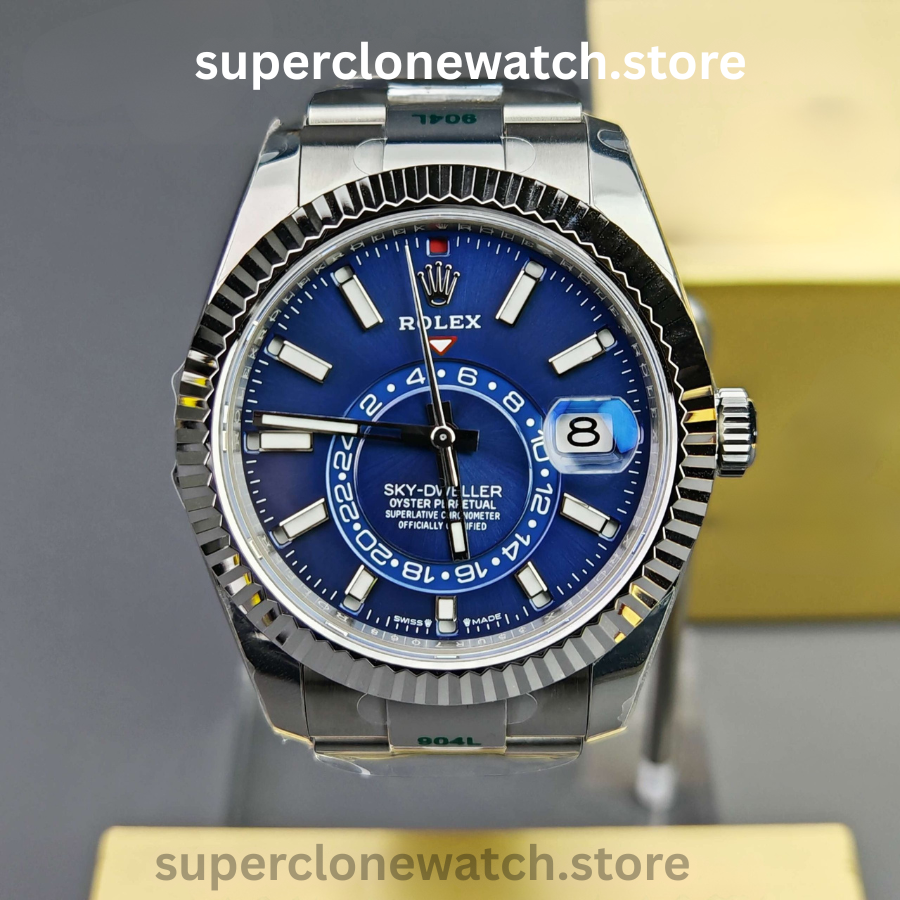 Rolex Super Clone Watches 1:1 Sky Dweller Blue Dial Oyster M336934 0005 Movement