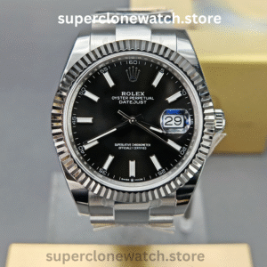 Rolex Super Clone Watches 1:1 DateJust Black Dial m126334-0017 Oyster 41MM 3235 Movement