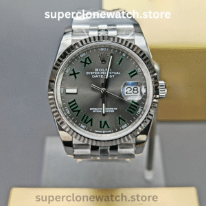 Rolex Super Clone Watches 1:1 DateJust Grey Roman Dial Jubilee 36MM m126234-0045 3235 Movement