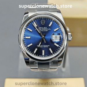 Rolex Super Clone Watches 1:1 DateJust Blue Dial m126200-0006 Oyster 36MM 3235 Movement