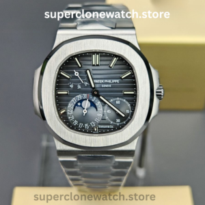Patek Philippe Super Clone Watches 1:1 Nautilus Moon Phase 5712 Tiffany & Co Blue Dial New Clasp