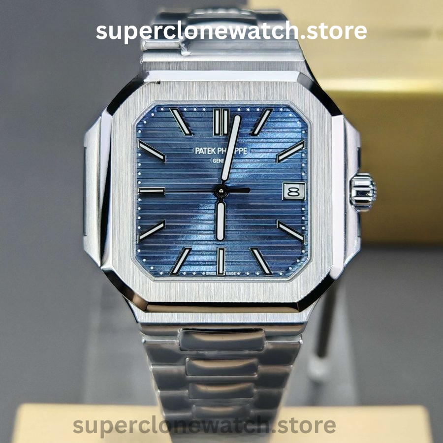 Patek Philippe Super Clone Watches 1:1 CUBITUS 7128/1G-001 Blue Dial