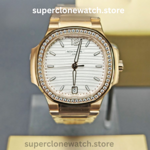 Patek Philippe Super Clone Watches 1:1 Nautilus Rose Gold White Dial 7118/1200R-001 35.2 mm