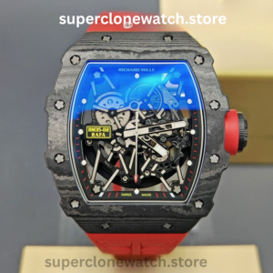 Richard Mille Super Clone Watches 1:1 RM 035 – 02 NTPT Carbon Fiber Red Rubber Strap