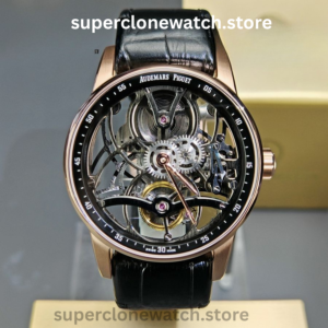Audemars Piguet Super Clone Watches 1:1 Code 11.59 Tourbillon Rose Gold Black Openworked 26600OR 41mm