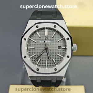Audemars Piguet Super Clone Watches 1:1 Royal Oak 15400 Grey Dial Rubber Strap