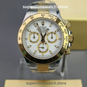 Rolex Super Clone Watches 1:1 Daytona 18k gold M116503-0001 White Dial 4130 movement
