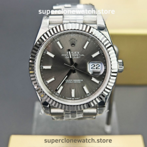 Rolex Super Clone Watches 1:1 DateJust Grey Dial m126334-0014 Jubilee 41MM 3235 Movement
