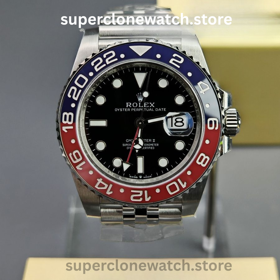 Rolex Super Clone Watches 1:1 Pepsi GMT Master II M126710blro Jubilee 3285 Movement