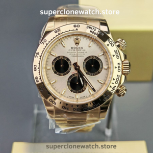 Rolex Super Clone Watches 1:1 Daytona Sundust Dial Rose Gold 126505-0003 4131 Movement