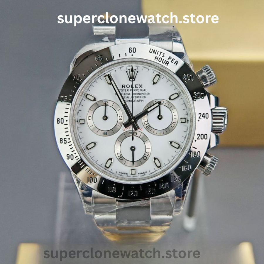 Rolex Super Clone Watches 1:1 Daytona White Dial M116520-78590 4130 Movement