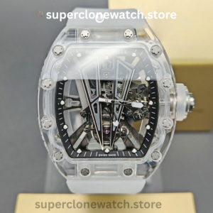Richard Mille Super Clone Watches 1:1 RM 027 – 03 Full Transparent Tourbillon White Strap